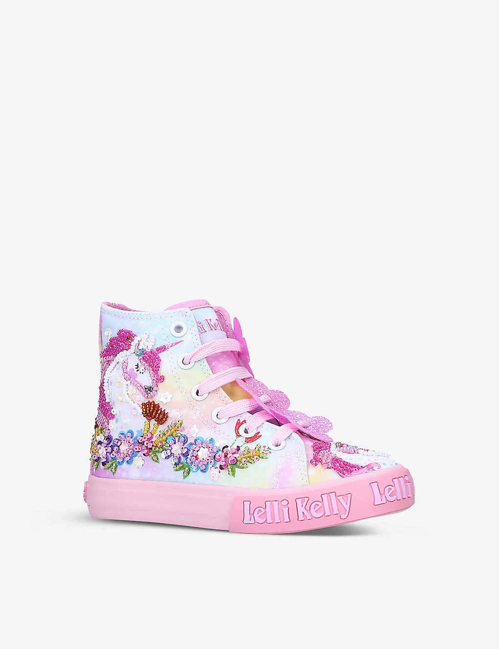 Unicorn Canvas Mid-top Trainers 4-9 Years 3 Unicorn Canvas Mid-top Trainers 4-9 Years - Image 3