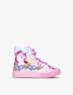 Unicorn Canvas Mid-top Trainers 4-9 Years