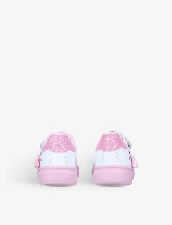 Mille Stelle Tutu-trimmed Leather Low-top Trainers 4-5 Years -Kid Couture R03880123 WHITECOMB ALT03