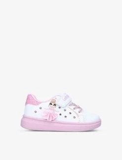 Mille Stelle Tutu-trimmed Leather Low-top Trainers 4-5 Years