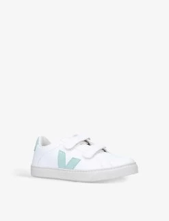 Veja Esplar Logo-embroidered Leather Low-top Trainers 2-5 Years -Kid Couture R03880473 WHITECOMB ALT02