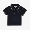 Emporio Armani Logo-embossed Stretch-cotton Piqué Polo Shirt 6-36 Months