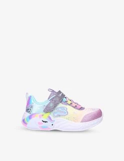 Skechers Unicorn Dreams Light-up Glitter-woven Low-top Trainers 4-10 Years