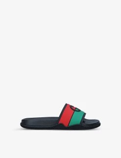 Gucci Agrado Web-print Rubber Sliders 5-8 Years