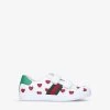 Gucci New Ace Hearts Leather Trainers 5-8 Years