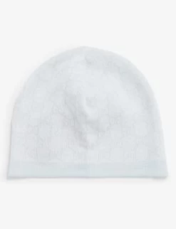 Gucci Monogram-print Wool Beanie Hat