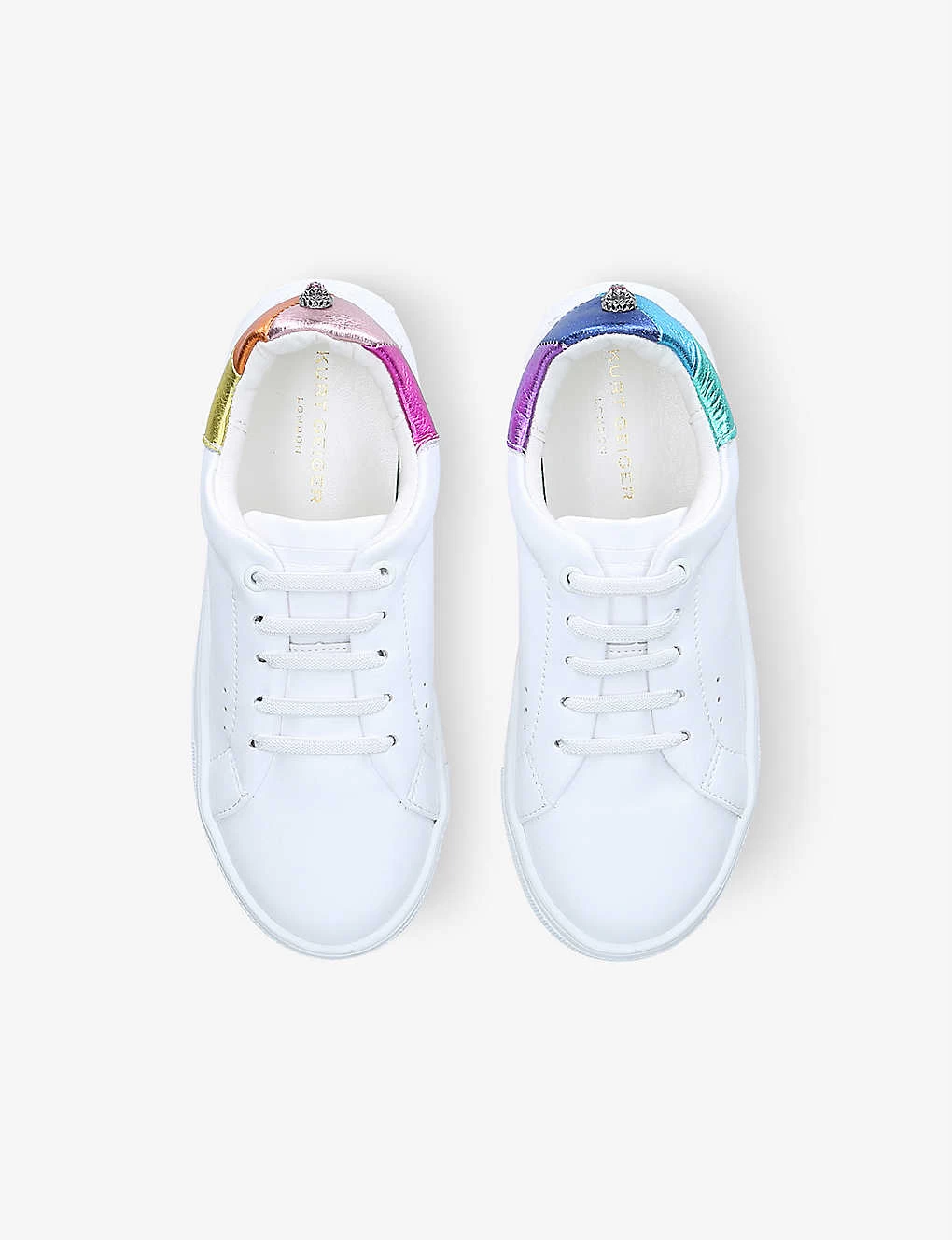 Kurt Geiger London Mini Laney Eagle Leather Platform Trainers 7-9 Years 2 Kurt Geiger London Mini Laney Eagle Leather Platform Trainers 7-9 Years - Image 2