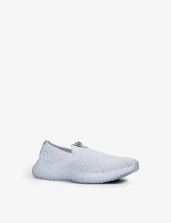 Kurt Geiger London Mini Lorna Embellished Knitted Trainers 7-9 Years 6 Kurt Geiger London Mini Lorna Embellished Knitted Trainers 7-9 Years -Kid Couture R03918334 GREY ALT02