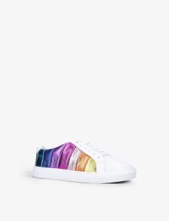 Kurt Geiger London Mini Lane Stripe Leather Trainers 6-7 Years -Kid Couture R03918342 MULTOTHER ALT02