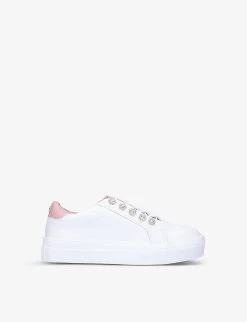 Kurt Geiger London Mini Liviah Embellished Leather Trainers 6-7 Years