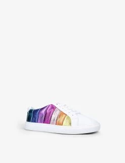 Kurt Geiger London Mini Lane Stripe Leather Trainers 7-9 -Kid Couture R03918346 MULTOTHER ALT02