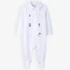 London Graphic-embroidered Organic-cotton Babygrow 0-24 Months