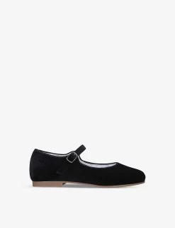 Avery Round-toe Velvet Shoes 4-7 Years