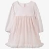 Ruffle-trim Organic Stretch-cotton And Recycled-tulle Dress 2-6 Years