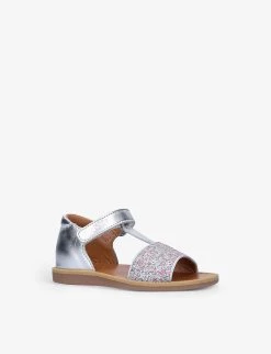 Pom D'Api Poppy Tao Leather Sandals 6 Months-5 Years -Kid Couture R03928112 SILVERCOM ALT02