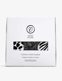 Animal-print Organic-cotton Muslin Cloths Pack Of Three