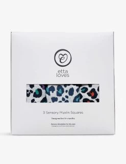 Leopard-print Organic-cotton Muslin Cloths Pack Of Three