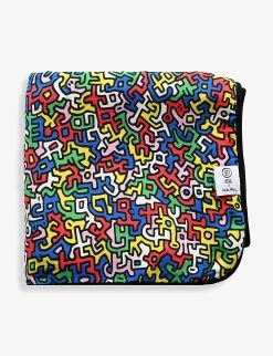 Etta Loves X Keith Haring Graphic-print Organic-cotton Muslin Blanket 120cm X 120cm
