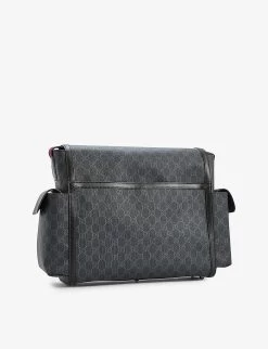 Gucci Monogram-print Coated-canvas Changing Bag -Kid Couture R03941297 BLACKGREY ALT02