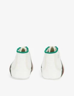 Gucci New Tennis Logo-print Canvas Trainers 0-1 Year -Kid Couture R03942251 WHITECOMB ALT03