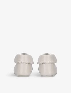 Gucci Baby Sam Embroidered Leather Moccasins 4-6 Months -Kid Couture R03942270 WHITE ALT03