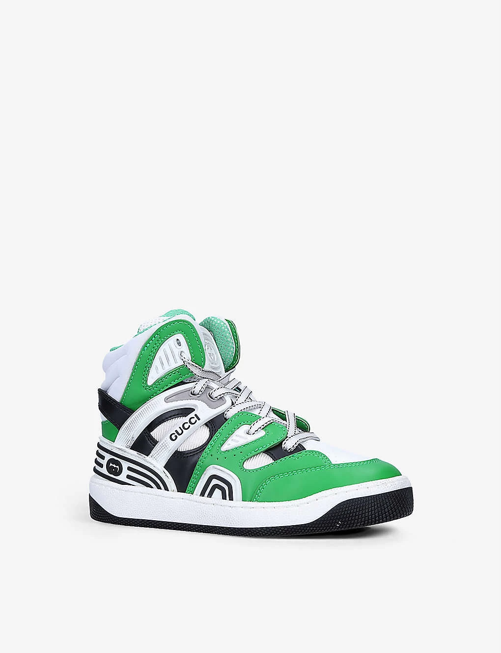 Gucci Basket High-top Faux-leather Trainers 4-9 Years 3 Gucci Basket High-top Faux-leather Trainers 4-9 Years - Image 3