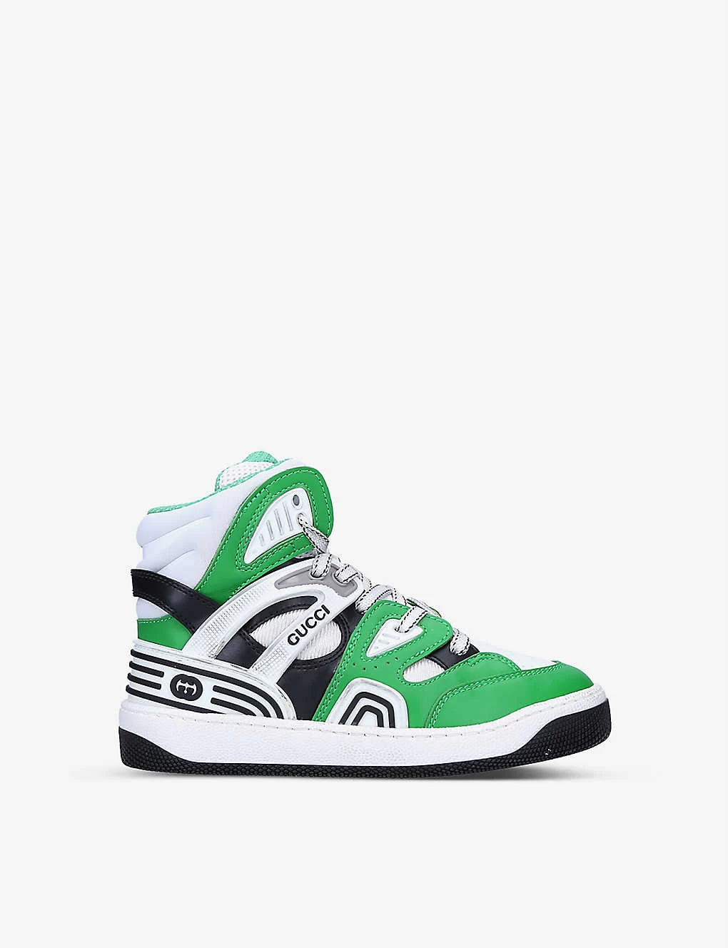 Gucci Basket High-top Faux-leather Trainers 4-9 Years 1 Gucci Basket High-top Faux-leather Trainers 4-9 Years