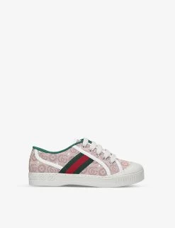 Gucci New Tennis Logo-print Canvas Trainers 4-8 Years