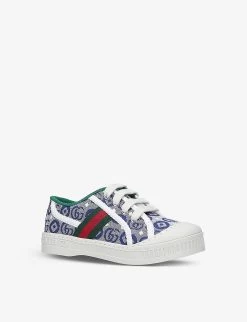 Gucci New Tennis Canvas Trainers 6 Months - 4 Years -Kid Couture R03942287 BLUEOTHER ALT02