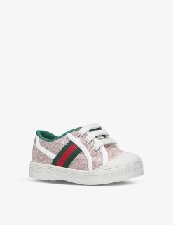 Gucci New Tennis Canvas Trainers 6 Months - 4 Years -Kid Couture R03942288 BEIGECOMB ALT02