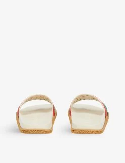 Gucci Agrado Web-print Rubber Sliders 4-8 Years 8 Gucci Agrado Web-print Rubber Sliders 4-8 Years -Kid Couture R03942753 WHITERED ALT03