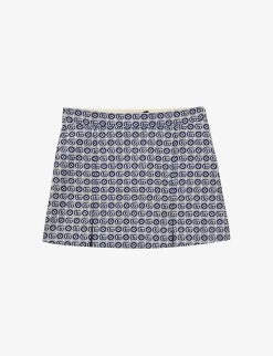 Gucci Logo-print Pleated Cotton-blend Mini Skirt 4-12 Years