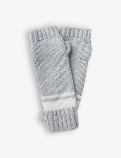 Colour-block Knitted Wrist-warmers