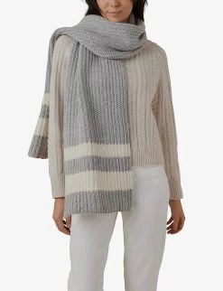 Colour-block Knitted Scarf -Kid Couture R03946719 PALEGRMRL ALT02