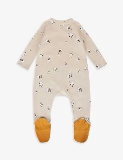 Cotton Field Graphic-print Organic-cotton Babygrow 0-12 Months 5 Cotton Field Graphic-print Organic-cotton Babygrow 0-12 Months -Kid Couture R03947004 BEIGE ALT02
