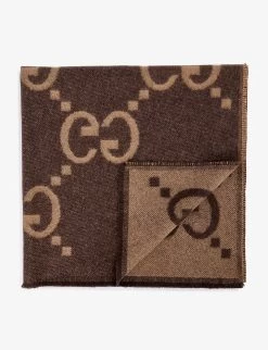 Gucci Logo-intarsia Cashmere Baby Blanket 70cm
