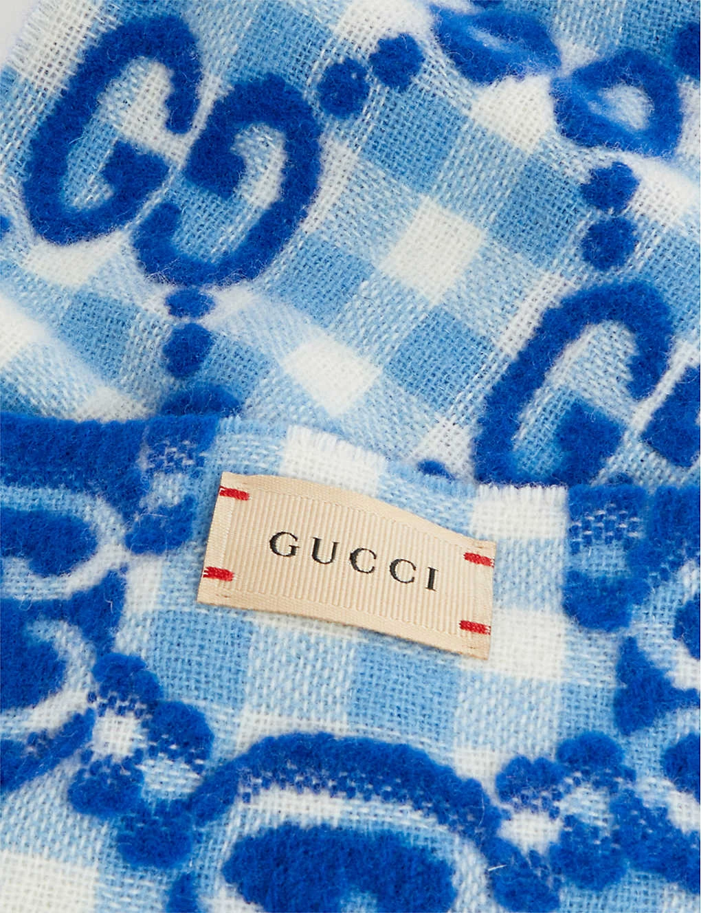 Gucci Logo-embroidered Wool Scarf 2 Gucci Logo-embroidered Wool Scarf - Image 2
