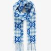 Gucci Logo-embroidered Wool Scarf