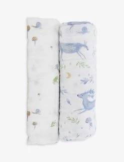 Aden + Anais Outdoors Organic-cotton Swaddles Pack Of Two 5 Aden + Anais Outdoors Organic-cotton Swaddles Pack Of Two -Kid Couture R03954836 MULTI ALT02