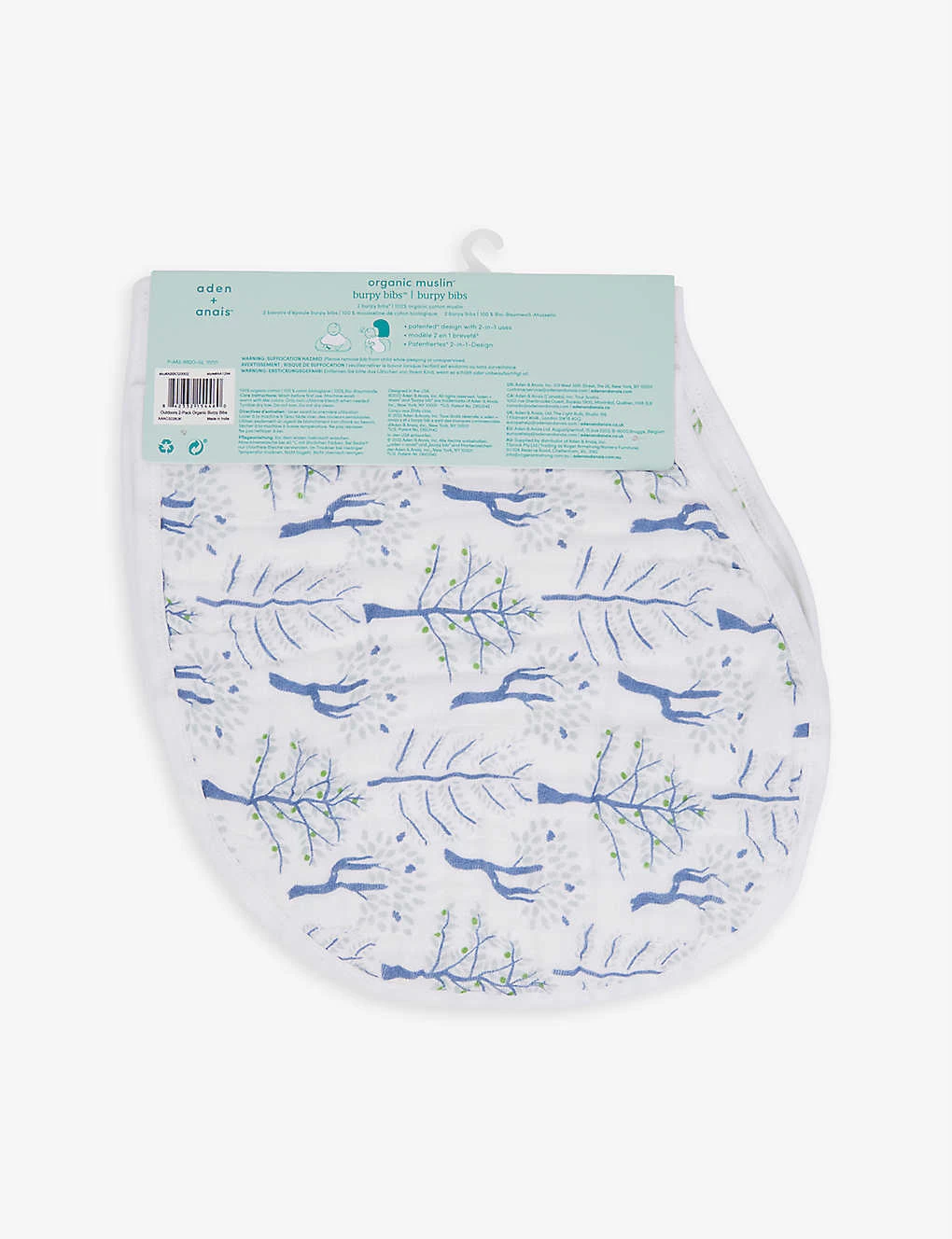 Aden + Anais Outdoors Organic-cotton Bibs Pack Of Two 3 Aden + Anais Outdoors Organic-cotton Bibs Pack Of Two - Image 3