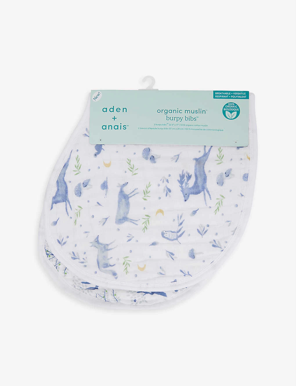 Aden + Anais Outdoors Organic-cotton Bibs Pack Of Two 1 Aden + Anais Outdoors Organic-cotton Bibs Pack Of Two