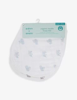 Aden + Anais Animal Kingdom Organic-cotton Bibs Pack Of Two