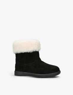 Ugg Jorie II Suede And Sheepskin Boots 2-7 Years -Kid Couture R03955887 BLACK ALT02