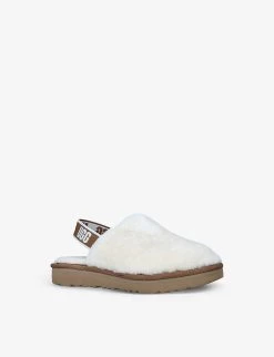 Ugg Fluff Yeah Sheepskin Clogs 6-10 Years -Kid Couture R03955907 BEIGE ALT02