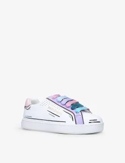 Palm Angels Rainbow-print Leather Trainers 6-10 Years -Kid Couture R03959175 WHITEOTH ALT02