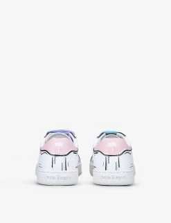 Palm Angels Rainbow-print Leather Trainers 6-10 Years -Kid Couture R03959175 WHITEOTH ALT03