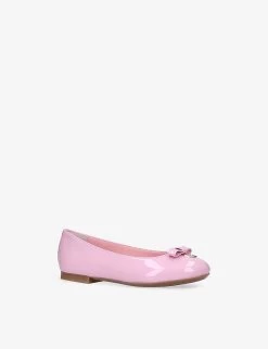 Dolce & Gabbana Vernice DG-logo Patent-leather Ballet Flats 6-10 Years -Kid Couture R03961363 PALEPINK ALT02