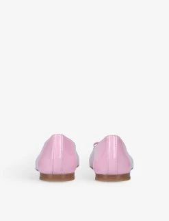 Dolce & Gabbana Vernice DG-logo Patent-leather Ballet Flats 6-10 Years -Kid Couture R03961363 PALEPINK ALT03