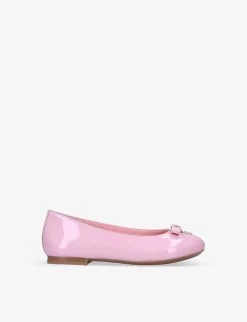 Dolce & Gabbana Vernice DG-logo Patent-leather Ballet Flats 6-10 Years