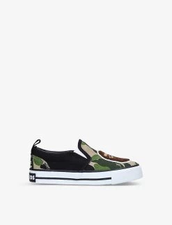 Camo Ape Head Canvas Slip-on Trainers 0-12 Months